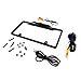 Pyle License Plate Frame Rear View Backup Camera - Reverse Parking Assist Night Vision Waterproof Marine Grade Cam Distance Scale Line Display w/ 170° Wide Viewing Angle & LED for Low Light -PLCM16BP