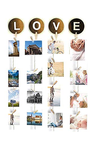 Buy Crazyink Photo Display Family Wall Easy Install Self Adhesive 3m Hanging Display String With Clips No Wall Holes Drilling Wall Hanging Pictures Organizer Home Online At Low Prices