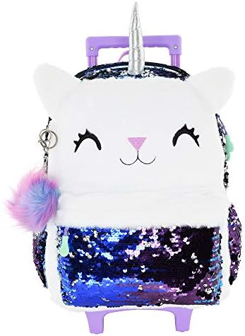sequin rolling backpack