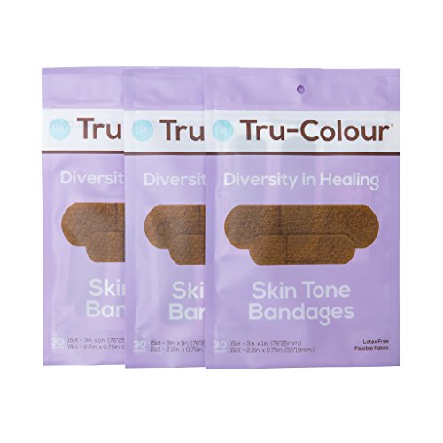 Tru-colour bandages skin tone flexible fabric bandages (purple ba…