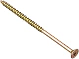 Forgefix 5x100mm Single Thread Woodscrews Zinc Yellow Passivated Box 100