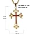 HZMAN Medieval Knights Templar Cross Stainless Steel Pray Cross Pendant Necklace 24 Inch Chain