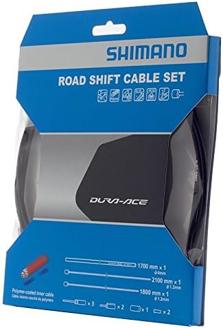 Shimano Dura-Ace Polymer Coated Road Bike Shift Cable &amp; Housing Kit Black