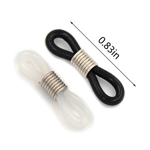 image for 12 Pcs Black and Clear Anti-Slip Rubber Ends Retainer Connector Holder