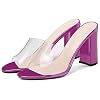 Eldof-Womens-High-Heel-Sandals4-inches-Block-Heel-with-Transparent-PVC-SandalsComfort-Backless-Party-Dress-Slippers
