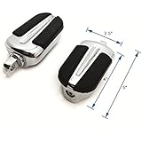 HTTMT Style 103- Chrome Foot Pegs Compatible with 1984-2017 Harley Softail Slim FLS/Softail Slim S FLSS/Heritage Softail Classic FLSTC/Fat Boy FLSTF