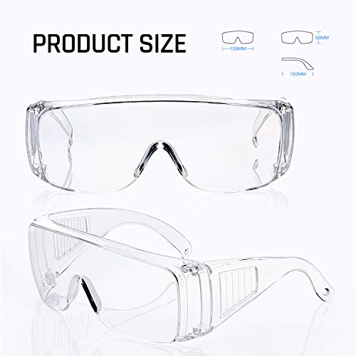 WOOLIKE Safety Goggles with Antifog Lens Over Glasses Goggles for