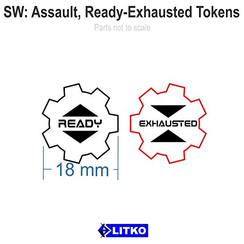 SW: Assault, Ready Exhausted Tokens, Black (10)