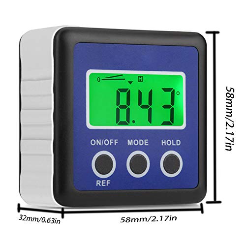 3 Magnetic+Digital+Finder+Waterproof+Inclinometer+Blue