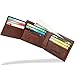 Men's Wallet - RFID Blocking Cowhide Leather Vintage Trifold Wallet (Chocolate)