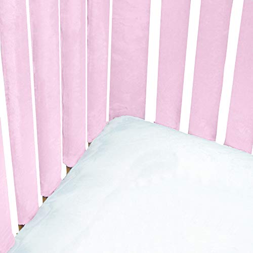 Go Mama Go Pure Safety Vertical Crib Liners, Luxurious Minky, Pink, (Pack of 24) (083832490119)
