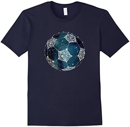 Mens Soccer Space Ball T-Shirt for Girls, Boys,Teens, Men &amp; Women Small Navy