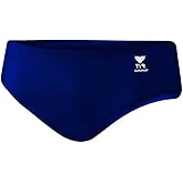 TYR Men's Durafast Elite Racer Brief Swimsuit, Navy, 32