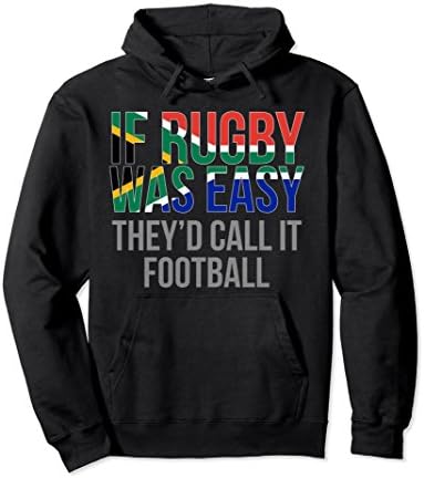 Unisex Funny South Africa Rugby Hoodie - South African Rugby 2XL Black