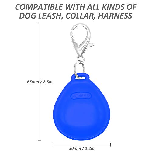 DOMIGLOW 2Pcs Dog Collar Light - Led Dog Tag Lighted Dog Pendants Glow in Dark Pet ID Tags Dog Lights for Night Walking & Camping (Pink & Blue)