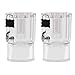 2 Pack Cold Beverage Drink Dispenser Stackable 1.75 Gallon with Chalkboard Label