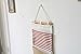 LINENLUX Over The Door Organizer Wall Closet Hanging Storage Bag Multilayer Linen Fabric Pouch Debris (Red,11.8x25.1In)
