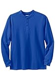 Kingsize Men's Big & Tall Easy-Care Ribbed Knit Henley