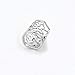 Rosenice Hollow Rose Scarf Ring Buckle Slide Tube Scarf Jewelry (Silver)