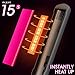 AmoVee Keratin Flat Iron Pro 1.5 Inch Wide Ceramic Tourmaline Hair Straightener 10s Fast Heating 265℉ – 450℉ for All Hair Types, Dual Voltage, 1h Auto Off, Glove Included, Iron/Fuchsiathumb 1