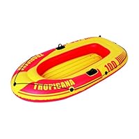 Jilong Tropicana 100 2 Person Inflatable Boat, Yellow, 72" x 39" x 11"