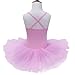 YiZYiF Child Baby Girl Sleeveless Ballet Tutu Dress Leotard Dancewear (7-8, Sequined Pink)
