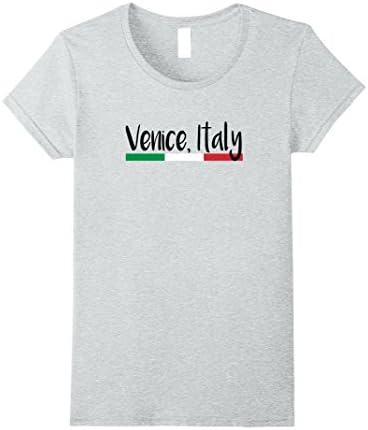 Womens Venice Italy Flag T-Shirt Simple Minimalist Design  Medium Heather Grey