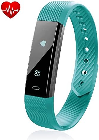 Fitness Tracker Heart Rate Monitor Watch,LOVK Bluetooth Waterproof Activity Tracker Pedometer Bracelet with USB Charging Port HD Display Screen Long Life Battery,Sky Blue