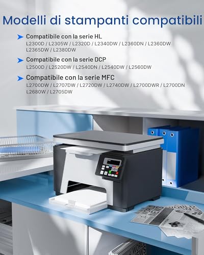 GPC Image TN2320 Compatible Toner for Brother TN-2320 TN2310 for MFC-L2700DW L2700DN L2700D L2720DW DCP-L2500D L2520D L2520DW L2540DN HL-L2300D L2340DW L2360DN L2360DN L2540DN 2365DW (Black, 2-Pack)