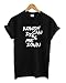 Mars NY Women's Drag Me Down One Direction Crewneck Tshirt (Medium) Black