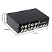 Optimal Shop 4 Port Input 1 Output Audio Video AV RCA Switch 4 Ways Selector Splitter Box