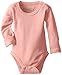 L'ovedbaby Unisex-Baby Newborn Organic Gl'oved-Sleeve Bodysuit, Coral, 0-3 Months