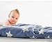 Baby Swaddle Blanket Sleep Sack - GreForest Thick Fleece Swaddling Blankets Seperated Legs Soft Warm for Bath, Air-Conditioned, Autumn, Winter with Velcro, Cute Bear Ear Hood (Blue Star, 0-3 Months)