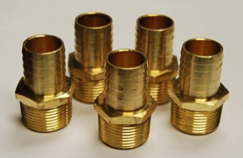 Brass Fitting: Hose Barb Elbow 1" Hose ID 1" Male Pipe Qty 25