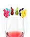Wine Beverage Bottle Stopper Sealing Plugs Dedicated Cup Wine Glass Silicone Label Marker Squirrels set of 7