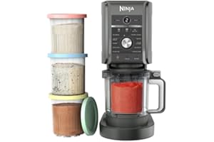 Ninja CREAMi XL Deluxe (CN551CCO) 11-in-1 Ice Cream and Frozen Treat Maker with 4 Pints and Lids (Renewed)