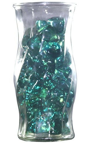 Distinctive Glass Jewel Gems for Vase Filler, Table Scatter or other Beautiful Accents (2.2 Pounds, Teal Blue Green)