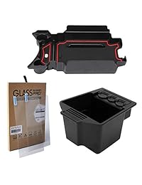 JoyTutus   Soporte para Honda Civic Cup 2016 a 2018, bandeja organizadora de consola central y protector de pantalla para reposabrazos Civic 10th Gen