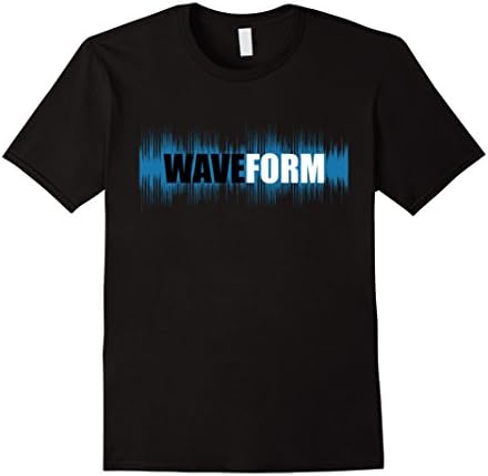 Men's WAVEFORM t-shirt design for the Audio mastering engineer Medium Black