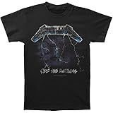 Metallica Men's Ride The Lightning Enzyme Wash Vintage T-shirt Small Black