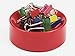 Blue Feather Products, Inc. Clipwell Magnetic Paper Clip Holder - Easy Toss & Pick-Up - Holds Various Metal Parts - Powerful Sweep-Up Magnet - Ideal Locker Accessory & Home & Office Organizer - Red