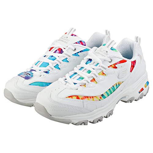 Skechers Women's D'Lites-Summer Fiesta Sneaker, White Multi, 11 M US | Pricepulse
