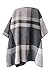 VamJump Women Open Front Thick Oversized Fleece Blanket Poncho Cape Shawl