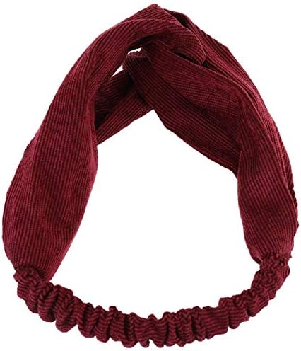 dryujdytru Value-for-Money New Simple Velvet Headband Cross Knot Hairband Women Wide Edge Elastic Hair Bands Hair Accessories for Girl Hair Ornament for Women & Girls