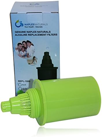 Naples Naturals1089 Alkaline Water Pitcher Filter Replacement Cartridge, Green