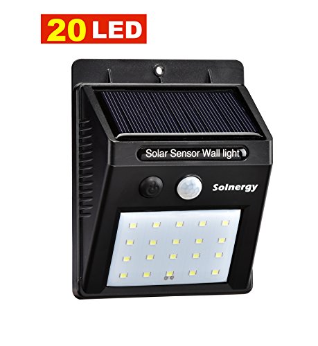[Flybuddy] 20 LED Bright Solar Sensor Light, Outdoor Motion Light, Security Sensor Light