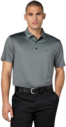 Callaway グレー ゴルフシャツ Amazon.com: Callaway Men's Swing Tech Mini Print Short Sleeve Golf