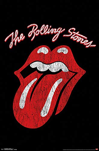 Trends International Rolling Stones - Classic Logo Wall Poster, 22.37" x 34.00", Poster & Mount Bundle