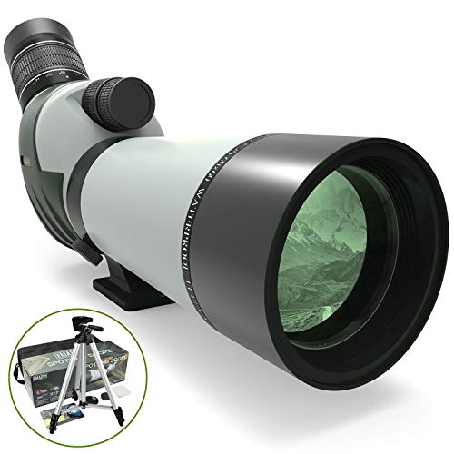 FEEMIC Upgrade 20-60x60 Waterproof Spotting Scope with Tripod