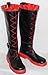 Ruby Rose Shoes RWBY Cosplay Ruby Red Leather Boots For Adults C